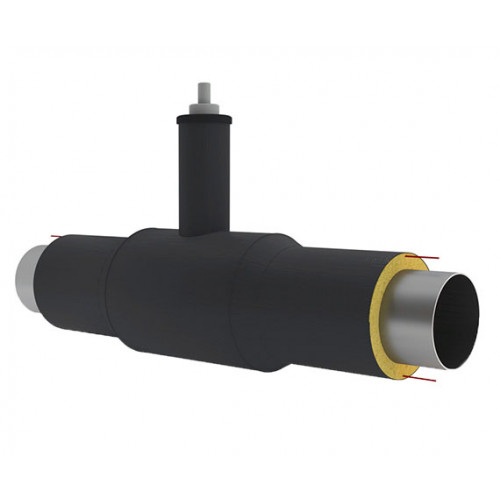 Кран шаровой ППУ ПЭ с МЗИ и выводом кабеля тип 1 Ст3сп BROEN Ballomax 25х3,2х1900 мм ГОСТ 3262-75