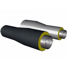 Переход стальной ППУ ПЭ тип 2 Ст20 133х4х108х4х1500 мм ГОСТ 10705-80