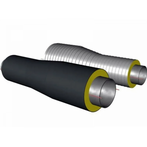 Переход стальной ППУ ПЭ с МЗИ и КВ тип 1 09Г2С 45х3,5х32х3х1500 мм ГОСТ 8732-78
